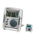 Seiko Get Up & Glow Silver Travel Alarm Clock